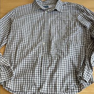 Old Navy Men's Brown Checkered Button Down Shirt